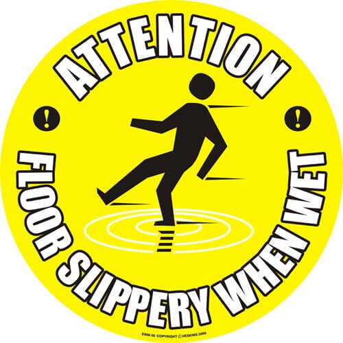 EWM05 Attention Slippery Floor When Wet Floor Sign