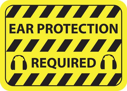 FM02 Ear Protection Required Floor Sign
