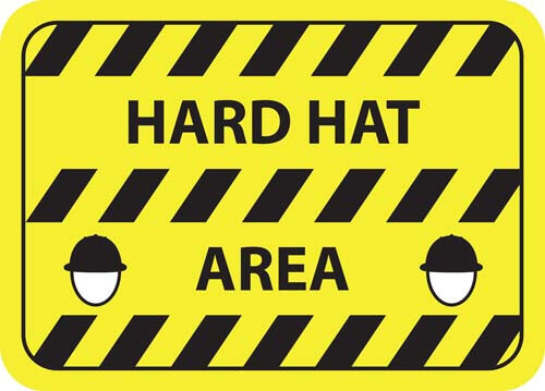 FM09 Hard Hat Area Floor Sign