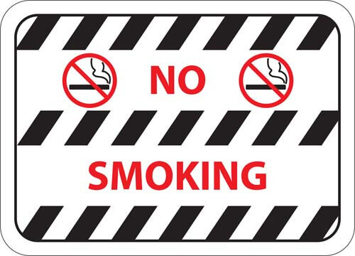 FM10 No Smoking Floor Sign