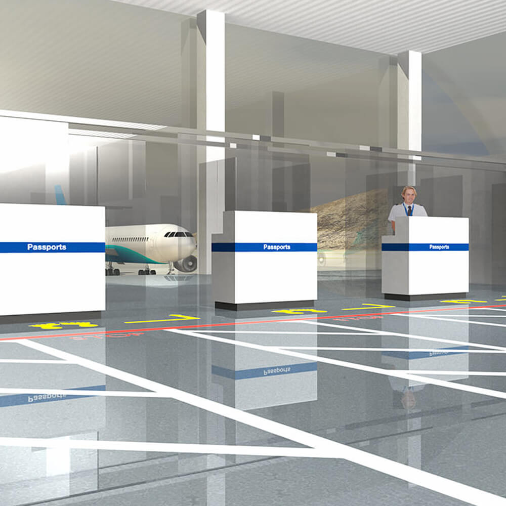 Marking Tape in airport