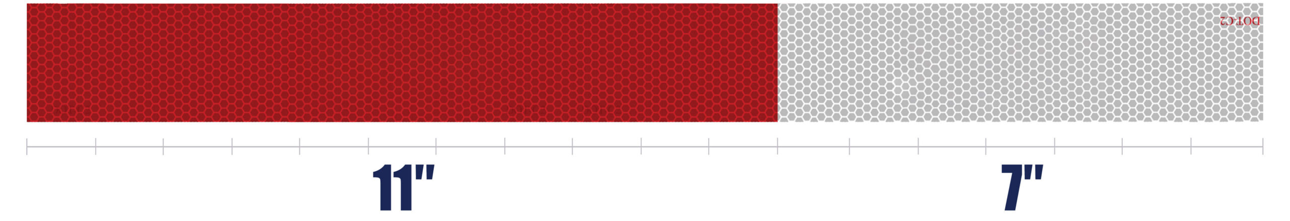 H6602 DOT Tape 7 11 Red White Design Web