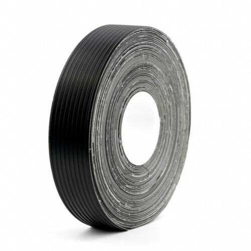 RIBB_N Black Ribbed Rubber Anti Slip Tape Angled Side View-2.jpg