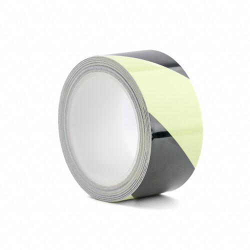 PHOT_Z Black & Glow in the Dark Hazard Egress Tape Angled Side View-1.jpg